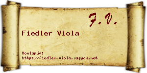 Fiedler Viola névjegykártya